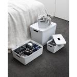 Inabox Designer Storage Boxes With Lids and Trays Large Value Pack (2 x 8L & 1 x 19L & 1 x 39L & 1 x Small & 1 x Large Tray) Windmill White - H-I60648 24415HL
