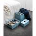 Inabox Designer Storage Boxes With Lids and Trays Large Value Pack (2 x 8L & 1 x 19L & 1 x 39L & 1 x Small & 1 x Large Tray) Cottage Blue - H-I60650 24429HL