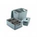 Inabox Designer Storage Boxes With Lids and Trays Large Value Pack (2 x 8L & 1 x 19L & 1 x 39L & 1 x Small & 1 x Large Tray) Cottage Blue - H-I60650 24429HL