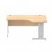 Dynamic Impulse 1600mm Left Crescent Desk Maple Top Silver Cable Managed Leg I000529 24431DY