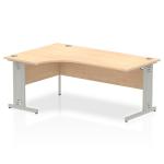 Dynamic Impulse 1800mm Left Crescent Desk Maple Top Silver Cable Managed Leg I000531 24445DY