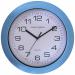 SECO Sandhurst Quartz Wall Clock 300mm Diameter with Blue Surround - 2120I BLUE 24569SS