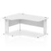 Impulse Contract Left Hand Crescent Cable Managed Leg Desk W1600 x D1200 x H730mm White Finish/White Frame - I002396 24571DY