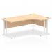 Impulse Contract Right Hand Crescent Cantilever Desk W1800 x D1200 x H730mm Maple FinishWhite Frame - I002621 24620DY