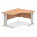 Dynamic Impulse 1400mm Right Crescent Desk Oak Top Silver Cable Managed Leg I003851 24788DY