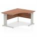 Dynamic Impulse 1400mm Right Crescent Desk Walnut Top Silver Cable Managed Leg I003853 24802DY