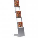 Seco Zig Zag 5 x A4 Brochure Stand Cantilever Design Includes Black Padded Canvas Bag - PZZ-2 24863SS