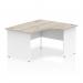 Dynamic Impulse 1400mm Right Crescent Desk Grey Oak Top White Panel End Leg I003884 24907DY