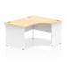 Dynamic Impulse 1400mm Right Crescent Desk Maple Top White Panel End Leg I003885 24914DY