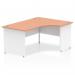 Dynamic Impulse 1600mm Right Crescent Desk Beech Top White Panel End Leg TT000039 24984DY