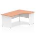 Dynamic Impulse 1800mm Right Crescent Desk Beech Top White Panel End Leg TT000045 25005DY
