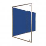 Magiboards Lockable Blue Felt Noticeboard 1500x1200mm - GF2AB6LBLU 25059MA