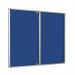 Magiboards Lockable Blue Felt Noticeboard 1500x1200mm - GF2AB6LBLU 25059MA