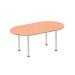 Dynamic Impulse 1800mm Boardroom Table Beech Top Silver Post Leg I000083 25124DY