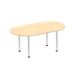 Dynamic Impulse 1800mm Boardroom Table Maple Top Silver Post Leg I000263 25166DY