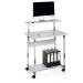 Durable SYSTEM PC Workstation Trolley 80 Variable Height Grey - 371810 25255DR