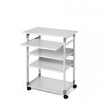 Durable SYSTEM PC Workstation Trolley 75 Variable Height Grey - 372010 25262DR