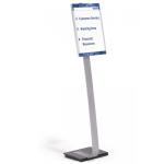 Durable Aluminium Info Sign Stand with Cast Iron Base & Acrylic A3 Panel - 481323 25283DR