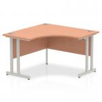 Dynamic Impulse 1200mm Corner Desk Beech Top Silver Cantilever Leg I000296 25320DY