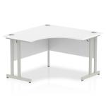 Dynamic Impulse 1200mm Corner Desk White Top Silver Cantilever Leg I000318 25327DY