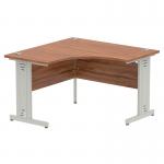 Dynamic Impulse 1200mm Corner Desk Walnut Top Silver Cable Managed Leg MI002128 25453DY