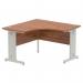 Dynamic Impulse 1200mm Corner Desk Walnut Top Silver Cable Managed Leg MI002128 25453DY