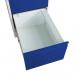 Phoenix FC Series 2 Drawer Filing Cabinet Grey Body Blue Drawers with Key Lock - FC1002GBK 