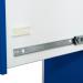 Phoenix FC Series 2 Drawer Filing Cabinet Grey Body Blue Drawers with Key Lock - FC1002GBK 