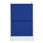 Phoenix FC Series 2 Drawer Filing Cabinet Grey Body Blue Drawers with Key Lock - FC1002GBK 25465PH