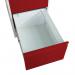 Phoenix FC Series 2 Drawer Filing Cabinet Grey Body Red Drawers with Key Lock - FC1002GRK 