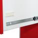 Phoenix FC Series 2 Drawer Filing Cabinet Grey Body Red Drawers with Key Lock - FC1002GRK 