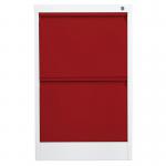 Phoenix FC Series 2 Drawer Filing Cabinet Grey Body Red Drawers with Key Lock - FC1002GRK 25472PH