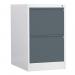 Phoenix FC Series 2 Drawer Filing Cabinet Grey Body Anthracite Drawers with Key Lock - FC1002GAK 