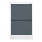 Phoenix FC Series 2 Drawer Filing Cabinet Grey Body Anthracite Drawers with Key Lock - FC1002GAK 25479PH