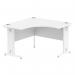 Dynamic Impulse 1200mm Corner Desk White Top White Cable Managed Leg MI002391 25481DY