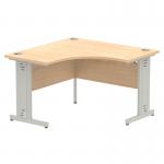 Dynamic Impulse 1200mm Corner Desk Maple Top Silver Cable Managed Leg MI002616 25495DY