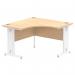 Dynamic Impulse 1200mm Corner Desk Maple Top White Cable Managed Leg MI002617 25502DY