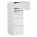 Phoenix FC Series 4 Drawer Filing Cabinet Grey with Key Lock - FC1004GGK 