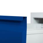 Phoenix FC Series 4 Drawer Filing Cabinet Grey Body Blue Drawers with Key Lock - FC1004GBK 25521PH