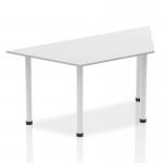 Dynamic Impulse 1600mm Trapezium Table White Top Silver Post Leg BF00176 25544DY