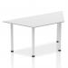 Dynamic Impulse 1600mm Trapezium Table White Top Silver Post Leg BF00176 25544DY