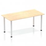 Dynamic Impulse 1400mm Straight Table Maple Top Silver Post Leg BF00191 25621DY