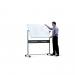 Nobo Mobile Combination Grey FeltMagnetic Whiteboard Aluminium Frame 900x1200mm 1901043 