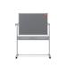 Nobo Mobile Combination Grey FeltMagnetic Whiteboard Aluminium Frame 900x1200mm 1901043 25624AC