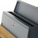 Phoenix Estilo Top Loading Letter Box With Key Lock Graphite Grey and Wood - MB0126KS 25626PH