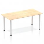Dynamic Impulse 1600mm Straight Table Maple Top Silver Post Leg BF00192 25628DY