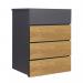 Phoenix Top Loading Pacel Box Graphite Grey & Wood Effect with Key Lock - PB1331AWK 25640PH