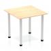 Dynamic Impulse 800mm Square Table Maple Top Silver Post Leg BF00209 25663DY