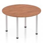 Dynamic Impulse 1200mm Round Table Walnut Top Silver Post Leg I000140 25691DY