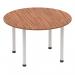 Dynamic Impulse 1200mm Round Table Walnut Top Silver Post Leg I000140 25691DY